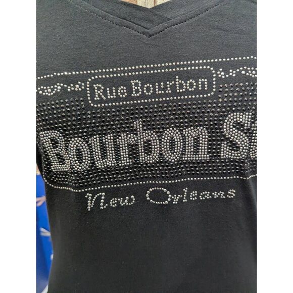 Blingy Bourbon Street New Orleans Souvenir T-shirt - Picture 3 of 11